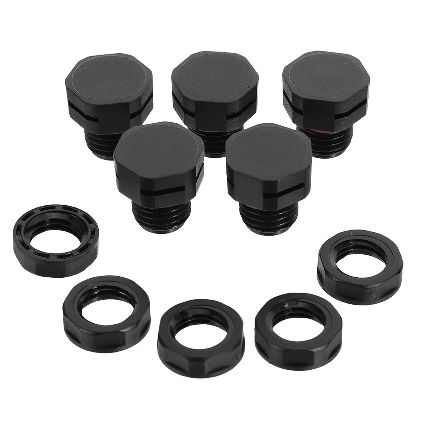 5Pcs Waterproof Breather Screw M12x1.5 Pressure Control Valve IP68 Air Vent for Electrical Enclosure Moisture and Dust
