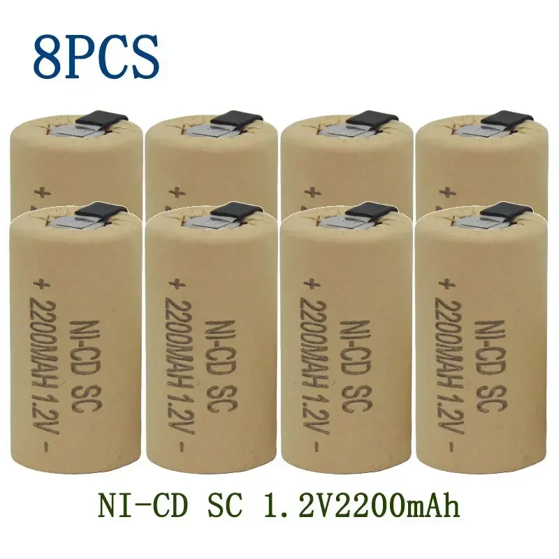 SC Batterijen 2-20 stuks Schroevendraaier Elektrische Boor 1.2V 2200mA h/2800mAh SubC Ni-Cd Oplaadbare Batterij
