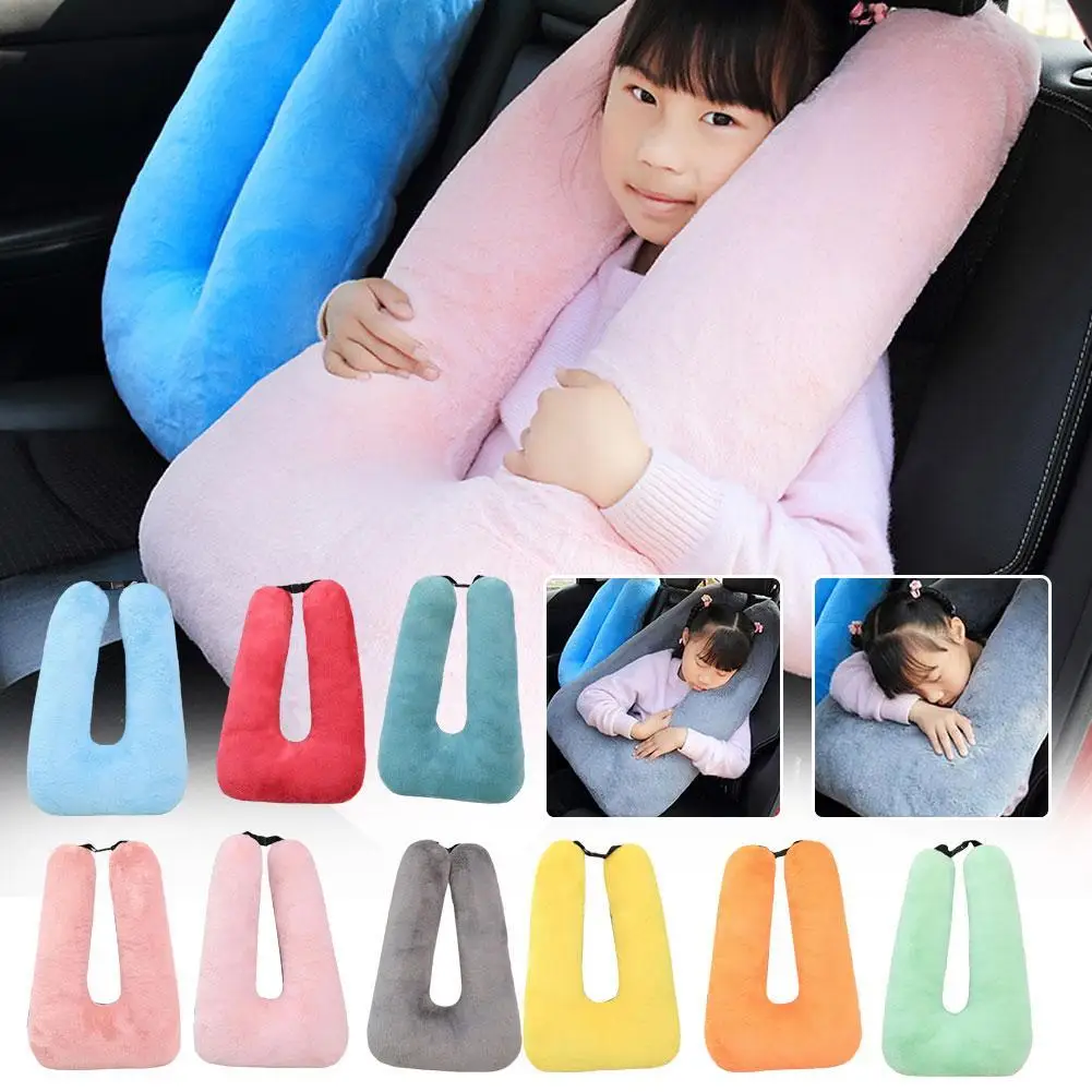 Car Safety Belt Pillow Cover For Kids Travel Sleeping Pillows For Auto Seatbelt Plush Cushion Shoulder Pad U-shaped Design