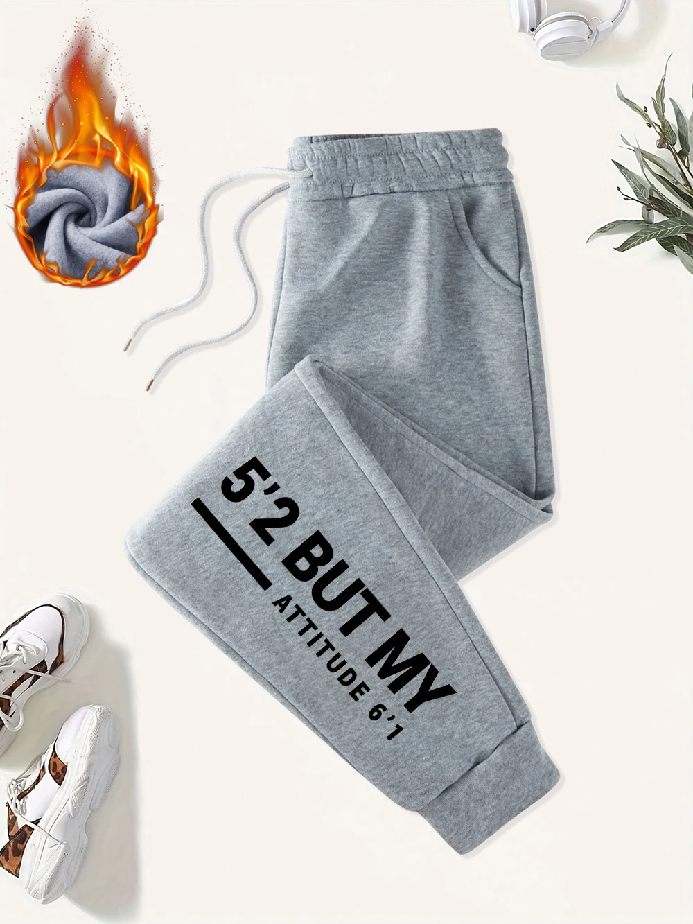 Ale Moje Uczucia Podkreślają Mój Charakter Nadruki na Spodniach Dresowych Damskie Luźne Spodnie Jogger Uniwersalne Elastyczne w Pasie Modne Spodnie Damskie Streetwear