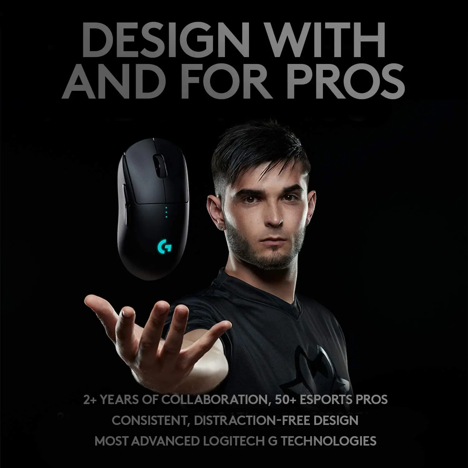 Logitech G Pro Wireless Gaming Mouse Esports Grade Performance HERO 25K Sensor LIGHTSPEED  LIGHTSYNC POWERPLAY Compatible