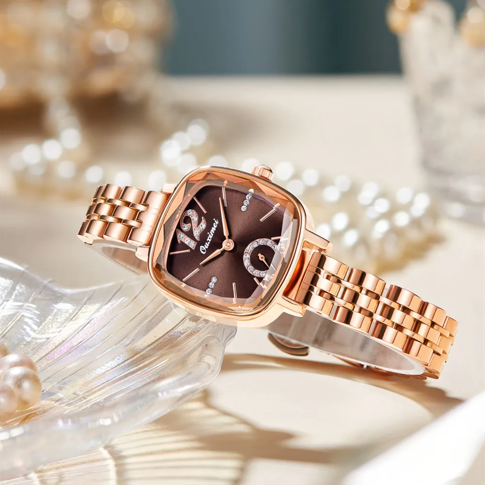 Women'S Watch, 2026 New Style, Fashionable And Luxurious, Independent Second Dial, Small Square Dial, Suitable For Women'S Wear.