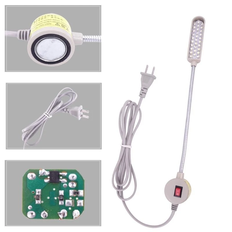 Sewing Machine LED Light, 30-Bulb 2W LED Light Flexible Gooseneck for Household Use, Drill Presses and Workbenches