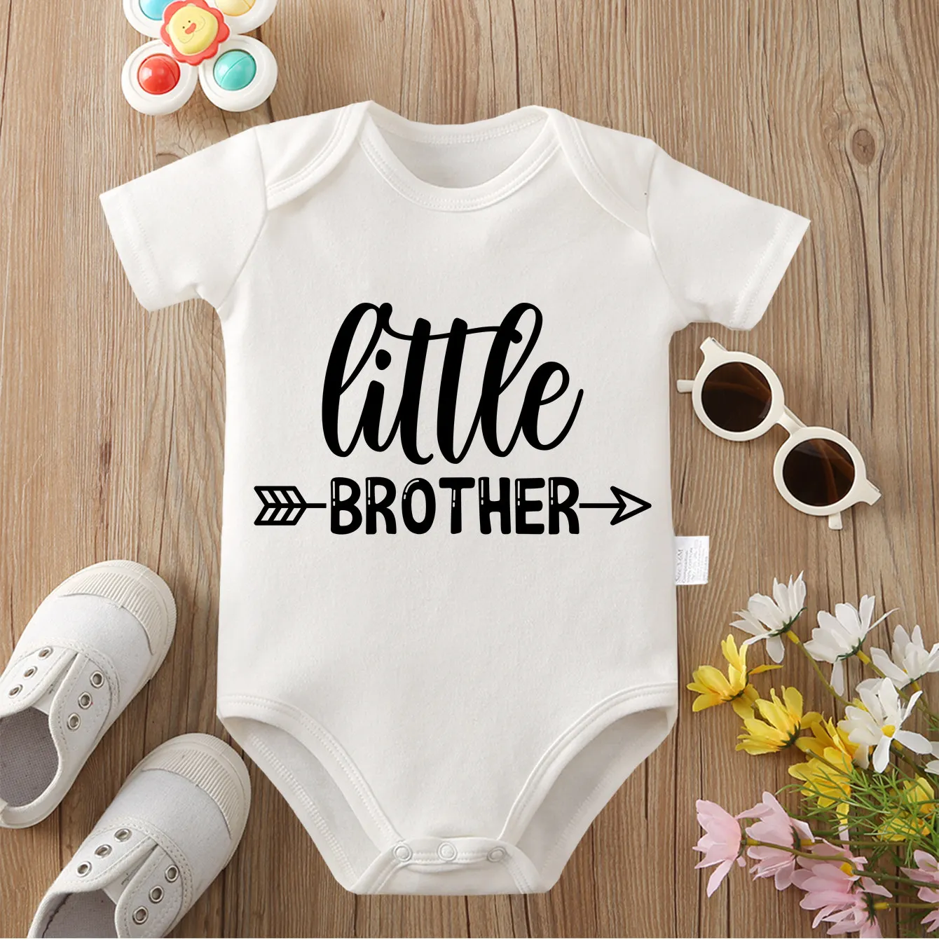 ملابس قطنية نقية تحصل على حب من الأم، بدلة قطعة واحدة مريحة مطبوعة رائعة لحديثي الولادة من عمر 0 إلى 12 شهرًا #2