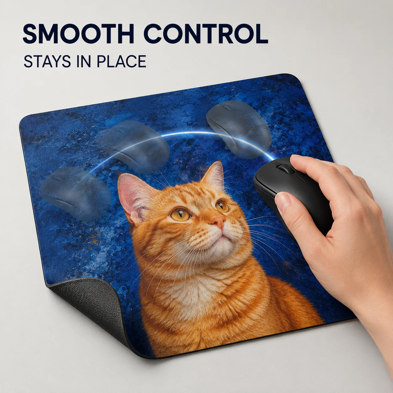 Custom Photo Mouse Pad Personalized Pet Portrait Mouse Mat Non-Slip Rubber Desk Pad for Laptop Computer Home Office Holiday Gift