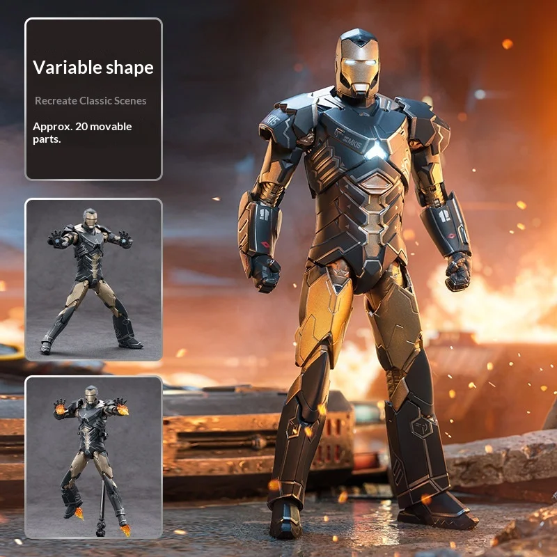 ZD Toys Marvel Iron Man MK15 Sneaky 7 Inch Movable Action Figure Collectible Model Desktop Decoration Gift
