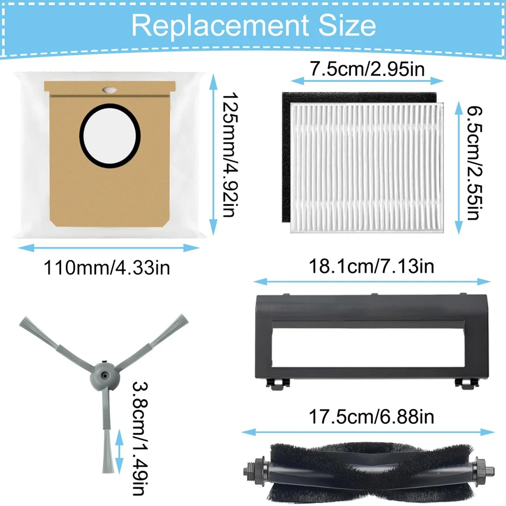 Accessory For Eufy L60 Replacement Parts For Eufy Clean L60 Main Brush Filters Dust Bags