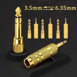 New 6.35mm (1/4 inch) Male to 3.5mm (1/8 inch) Female Stereo Headphone Audio Jack Adapter Plug for Aux Guitar Amplifier Speaker