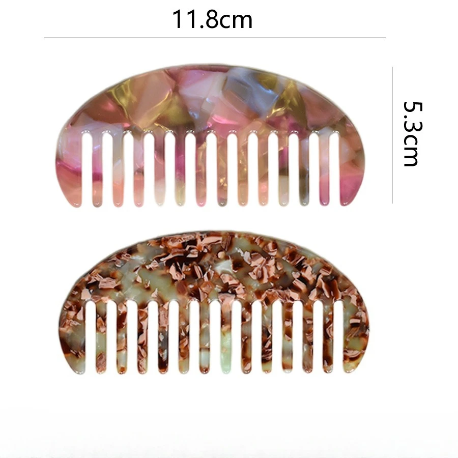 Small Acetate Hair Comb Anti-static Head Massage Hair Brush Hairdressing Colorful Hairdress Salon Styling Traveling Accessories