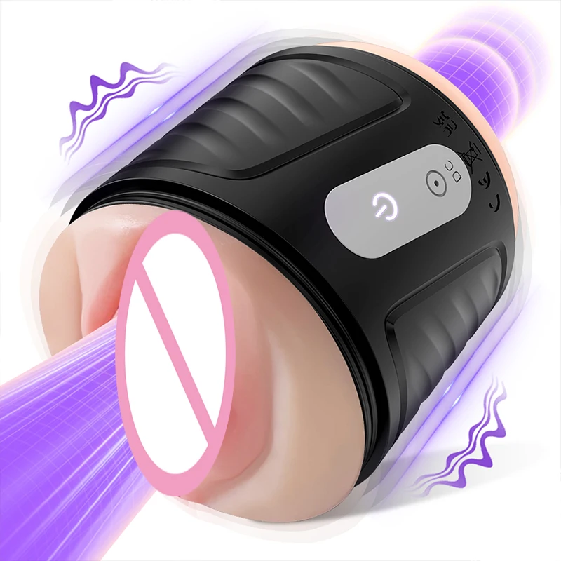 Male Masturbator Automatic Thrusting Penis Pump Trainer Vibration Masturbation Cup Vagina Massage Pussy Sex Toys Adult 18+