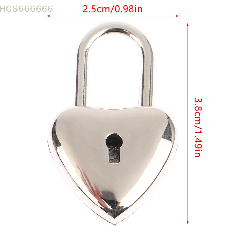 

1Set Mini Luggage Hardware Locks For Travel Wedding Jewelry Box Diary Book Suitcase With Key Lock Heart Shape Padlock