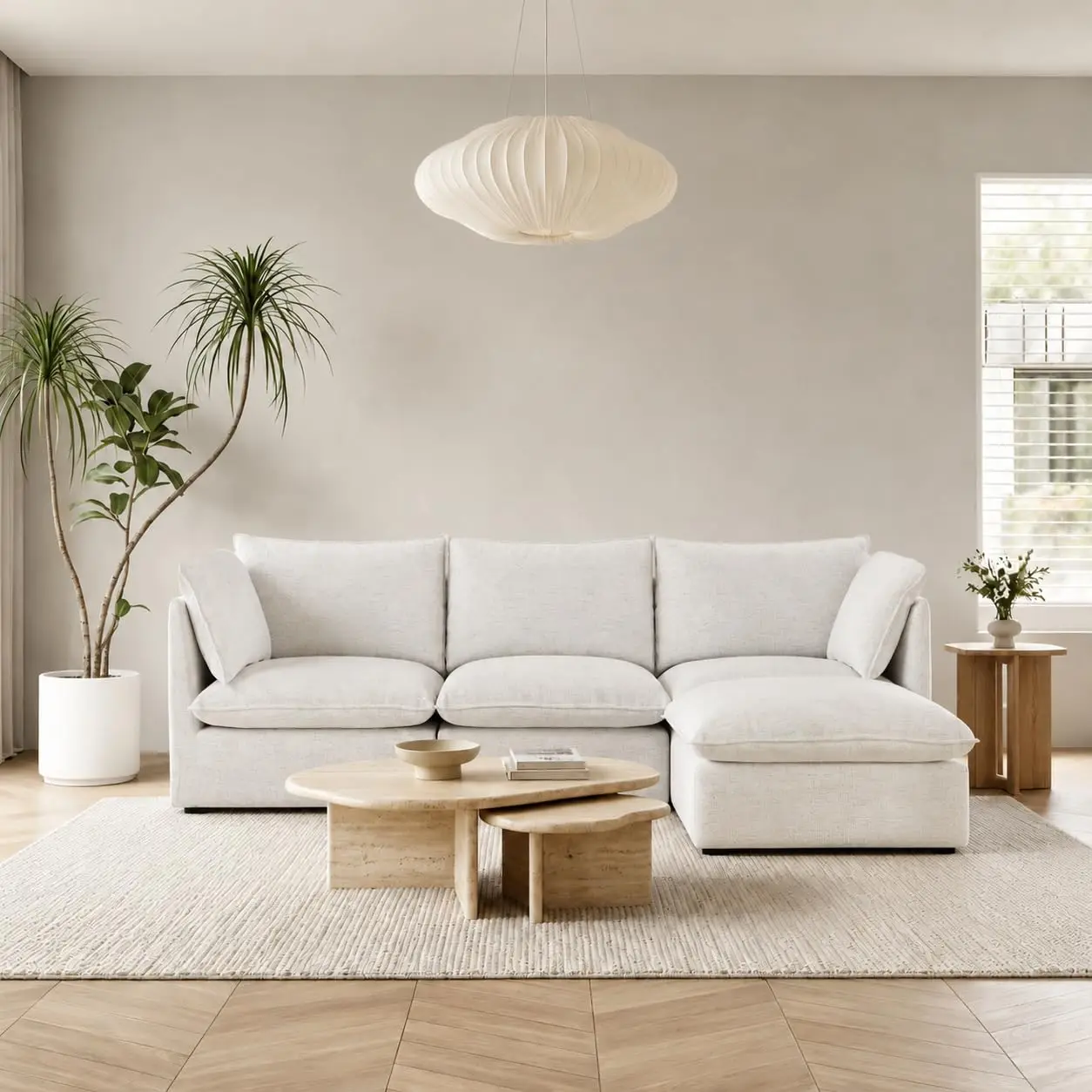 Waterproof Cloud Modular Sectional Sofa, 94.6