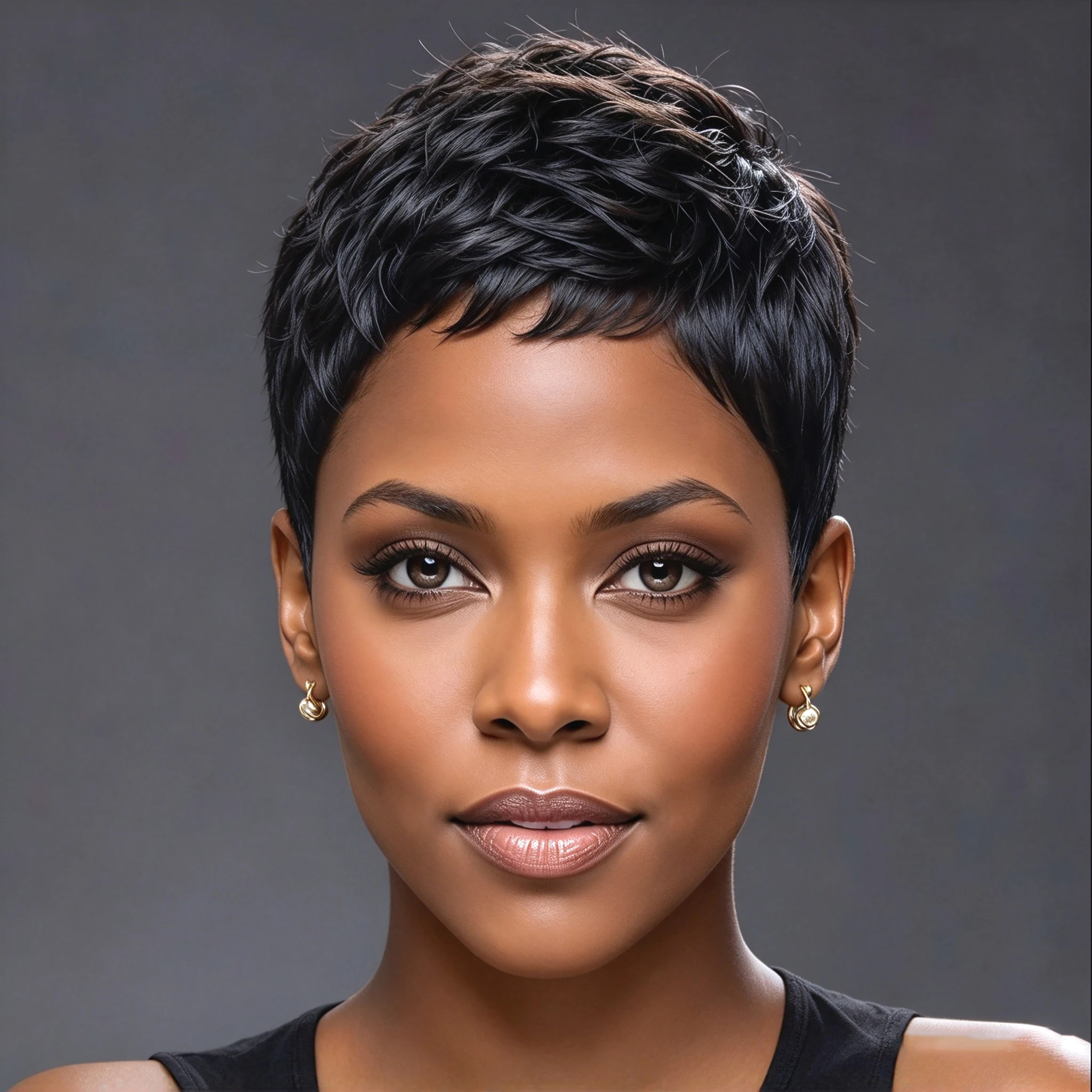 Short Pixie Cut Human Hair Wig for Women, Colored Full Machine Made Brazilian Hair Wig, Natural Looking Wig Daily Wear