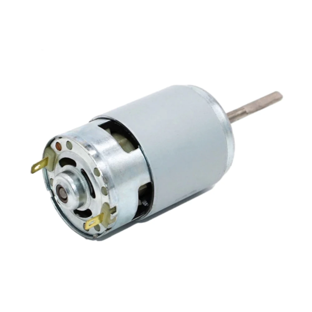 775 Motor Extended Shaft Large Torque Fan Motor Miniature DC Motor DC12-24V Ball Bearing Motor 3500-7000RPM D Shaft Motor