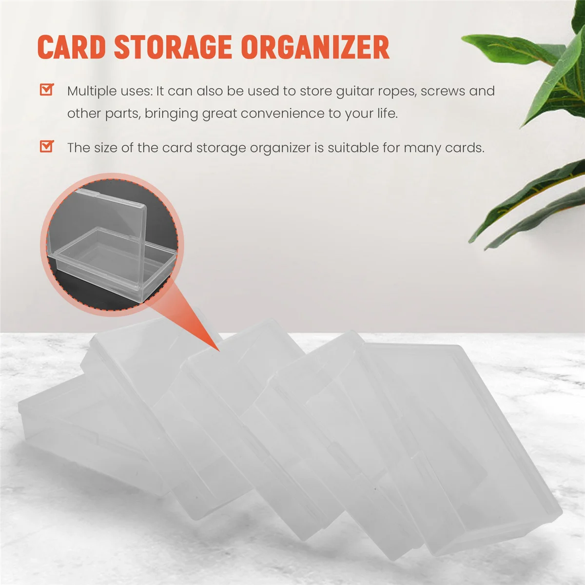 LAVD 10Pcs Playing Card Box Trading Card Case Card Storage Organizer Clear Card Case Plastic Storage Box for Gaming Cards