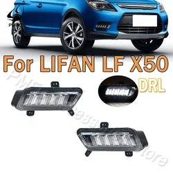 PMFC LED DRL For Car Front Bumper Fog Lights Fit For LIFAN LF X50 Daytime Running Light Assembly Foglamp AAB4115100 AAB4115200