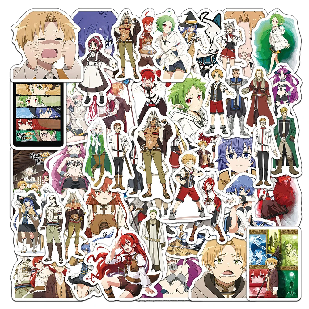 

10/30/50pcs Mushoku Tensei: Jobless Reincarnation Season Anime Stickers Rudeus Greyrat Cartoon Decals for Skateboard Guitar Bike