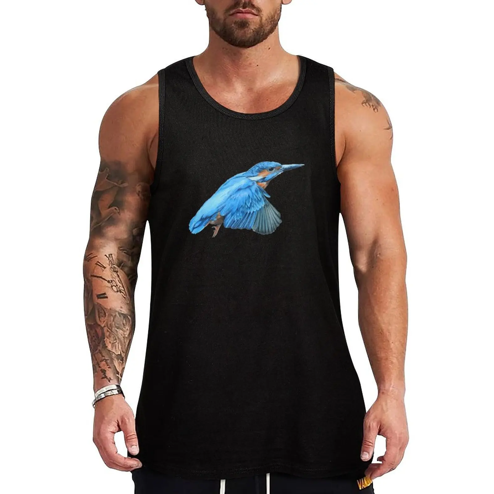 

A Flying Kingfisher Tank Top anime gym cute tops Sportswear for men Muscle fit