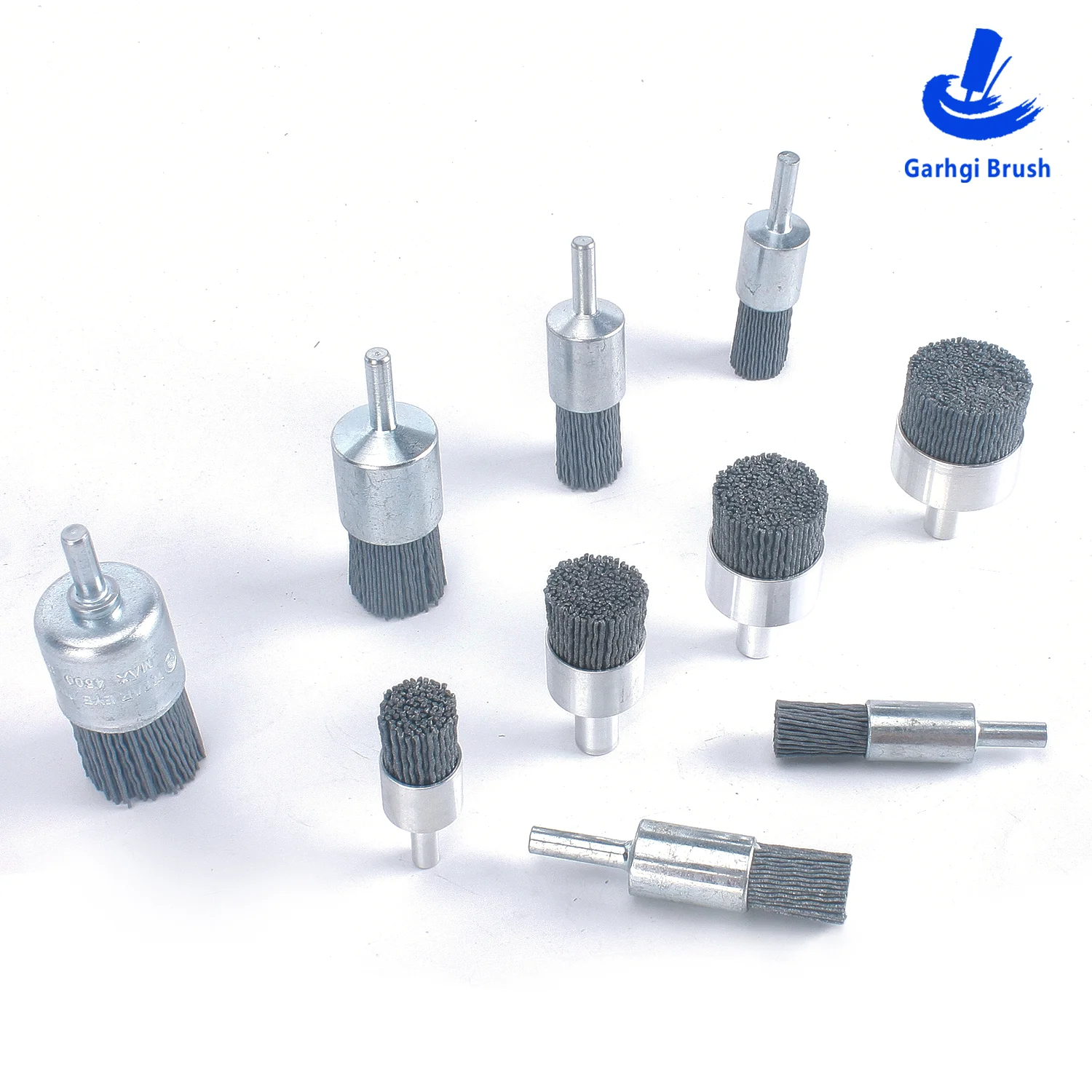 النايلون شقة نهاية فرشاة جلخ خيوط كربيد السيليكون حفار كهربائي تنظيف المعادن الصدأ لدغ إزالة التآكل سطح التشطيب #4