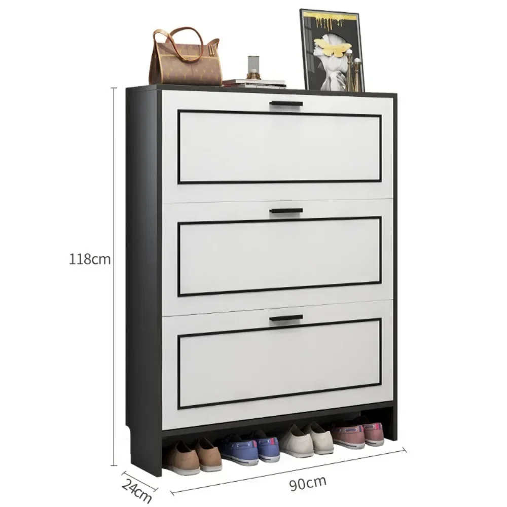 Shoe Cabinets Flip Over Dustproof Shoe Cabinet Large Capacity Storage Simple Modern Entrance Hall Shoe Racks Home Shoes Shelf