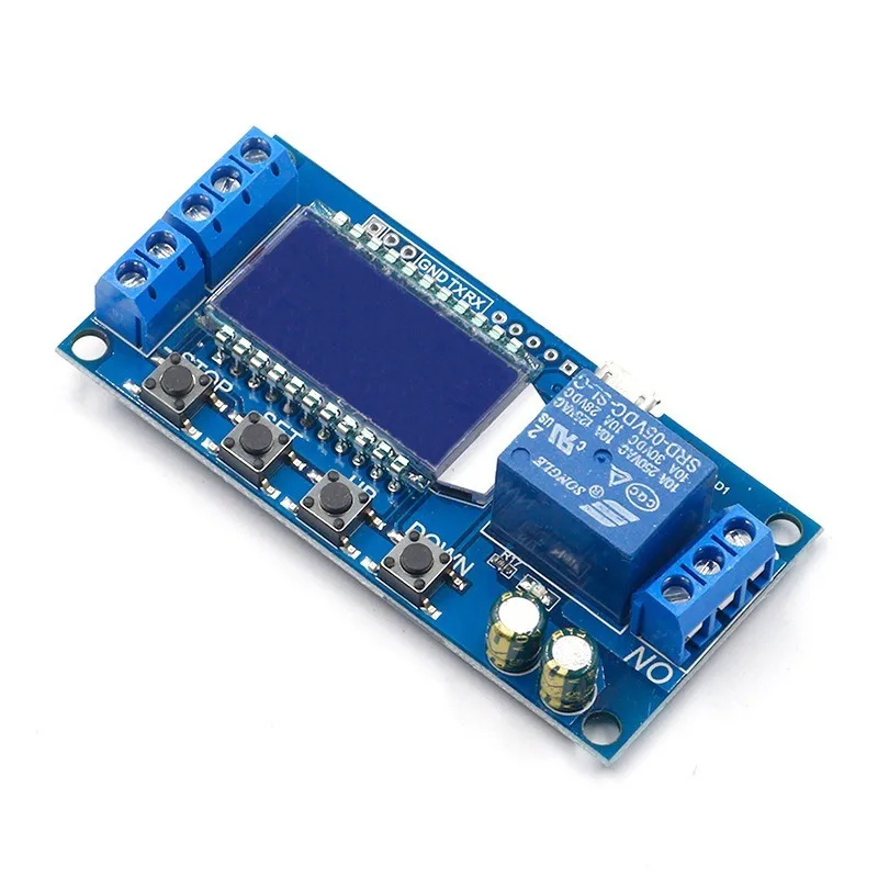 XY-LJ02 시간 지연 릴레이 모듈 - 자동 전원 끄기/켜기 회로용 조정 가능한 0-999s 트리거 사이클 타이머