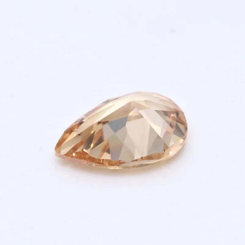 2x3 мм-13x18 мм искусственный фианит в форме груши, фианиты цвета шампанского, высококачественный фианит для ювелирных изделий