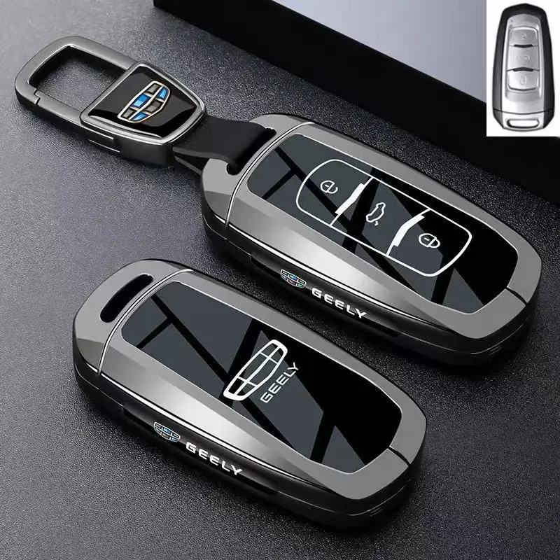 Premium Zinc Alloy Key Cover Case for Geely New Vision S1/X3/X6/Emgrand GS/GL/Borui/Boyue L/Jiayi - Protective Key Fob Shell