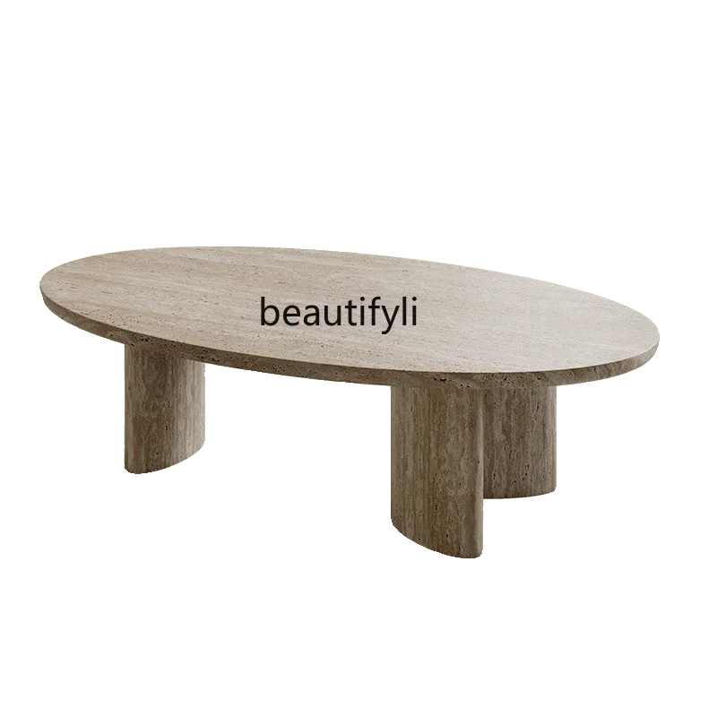 

xz1Cave Stone Tea Table Oval Luxury Stone Living Room Home Small Tea Table Retro Simple