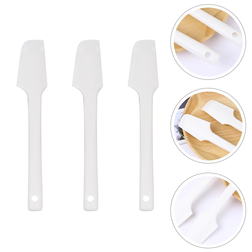 

3 Pcs Dish Scraper Silicone Spatula Spatulas for Kitchen Use Bean Paste Supplies