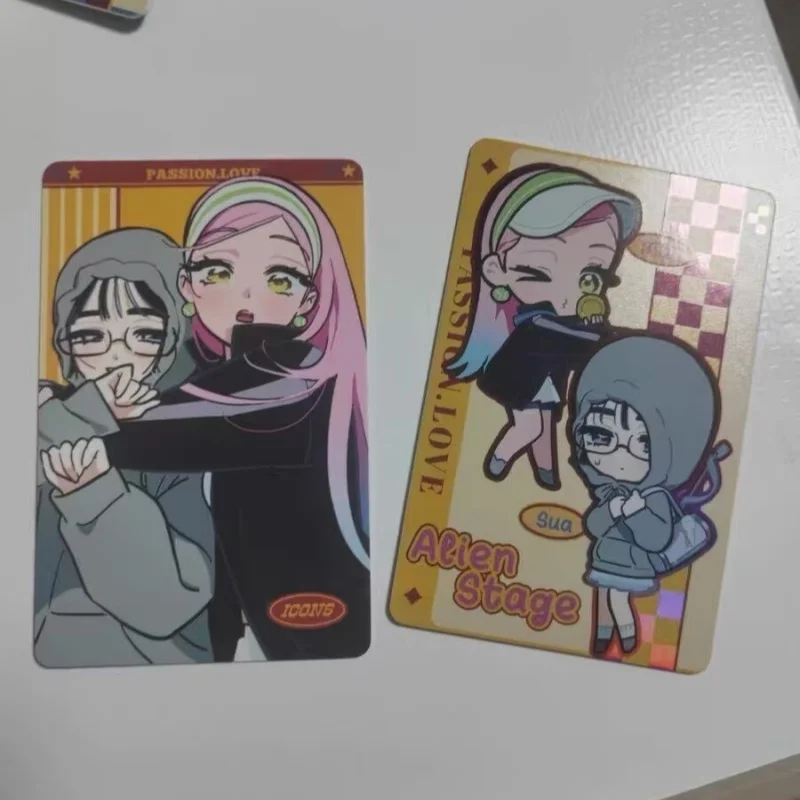Alien Stage Photocard Anime Character Collectible Card Passion Love Theme For Anime Fans Collection Room Decoration Display view 3