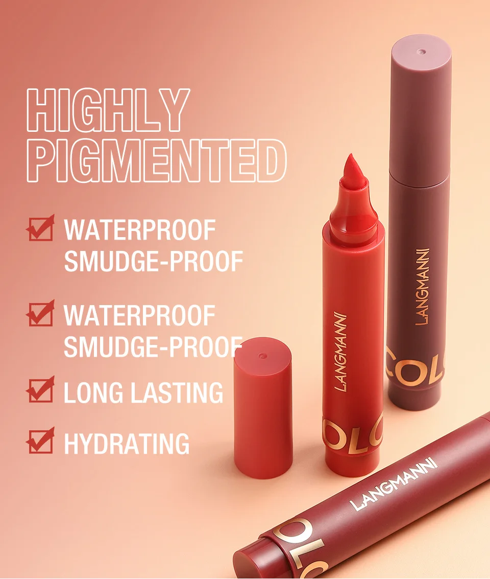 Nude Lip Liner Liquid Lipstick Matte Lipgloss Lasting antiaderente Cup moisturizing Waterproof Liptint Pen Easy Wear matita Lipliner