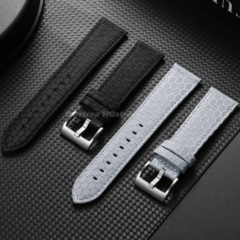 20 مللي متر 22 مللي متر حزام ساعة جلد نايلون لساعة هواوي Gt4/3/2 ل Seiko قماش سوار ناعم الإفراج السريع استبدال معصمه
