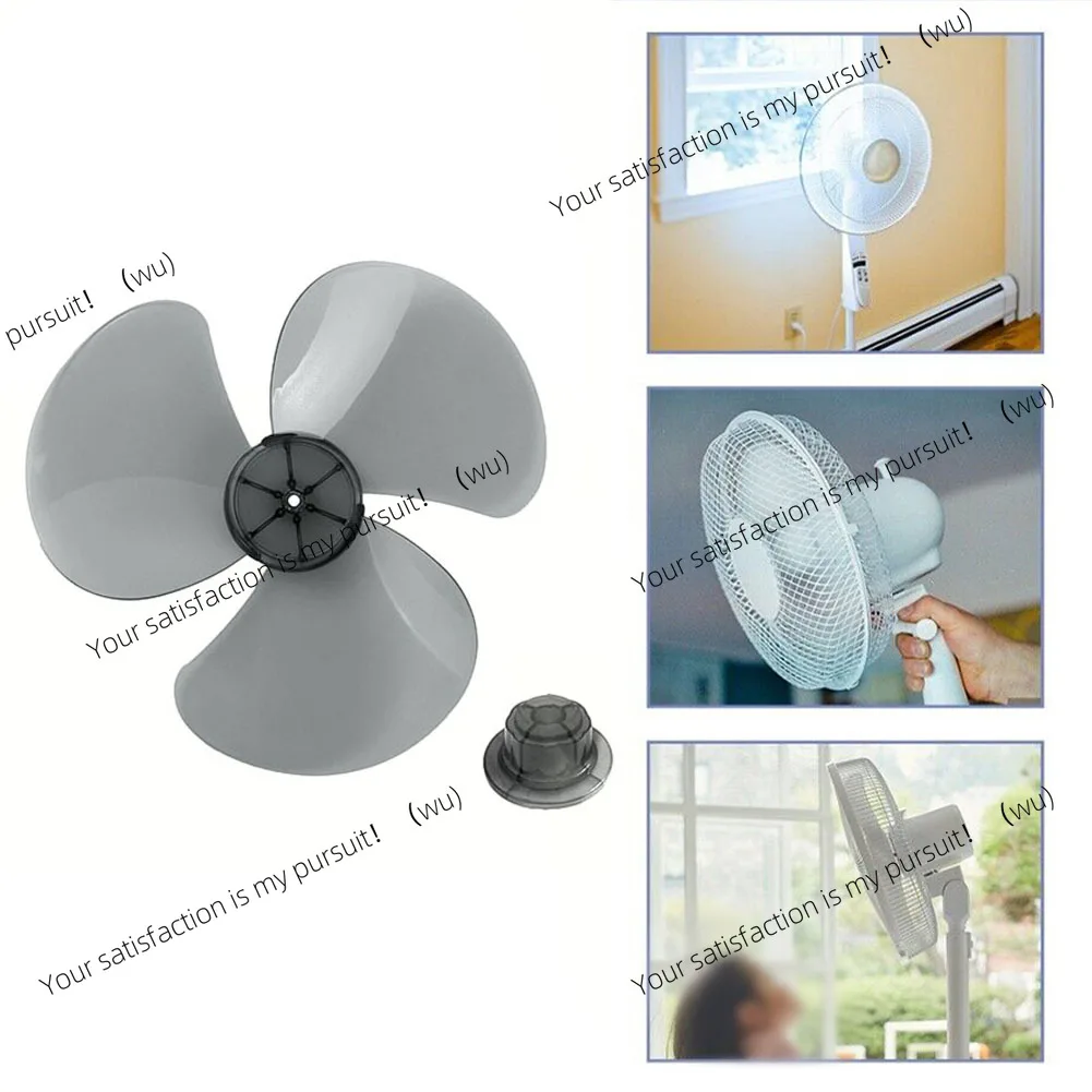 16 Plastic Fan Blade, Triple Blade with Nut Cover, Triple Blade Accessories for Vertical Floor Fan