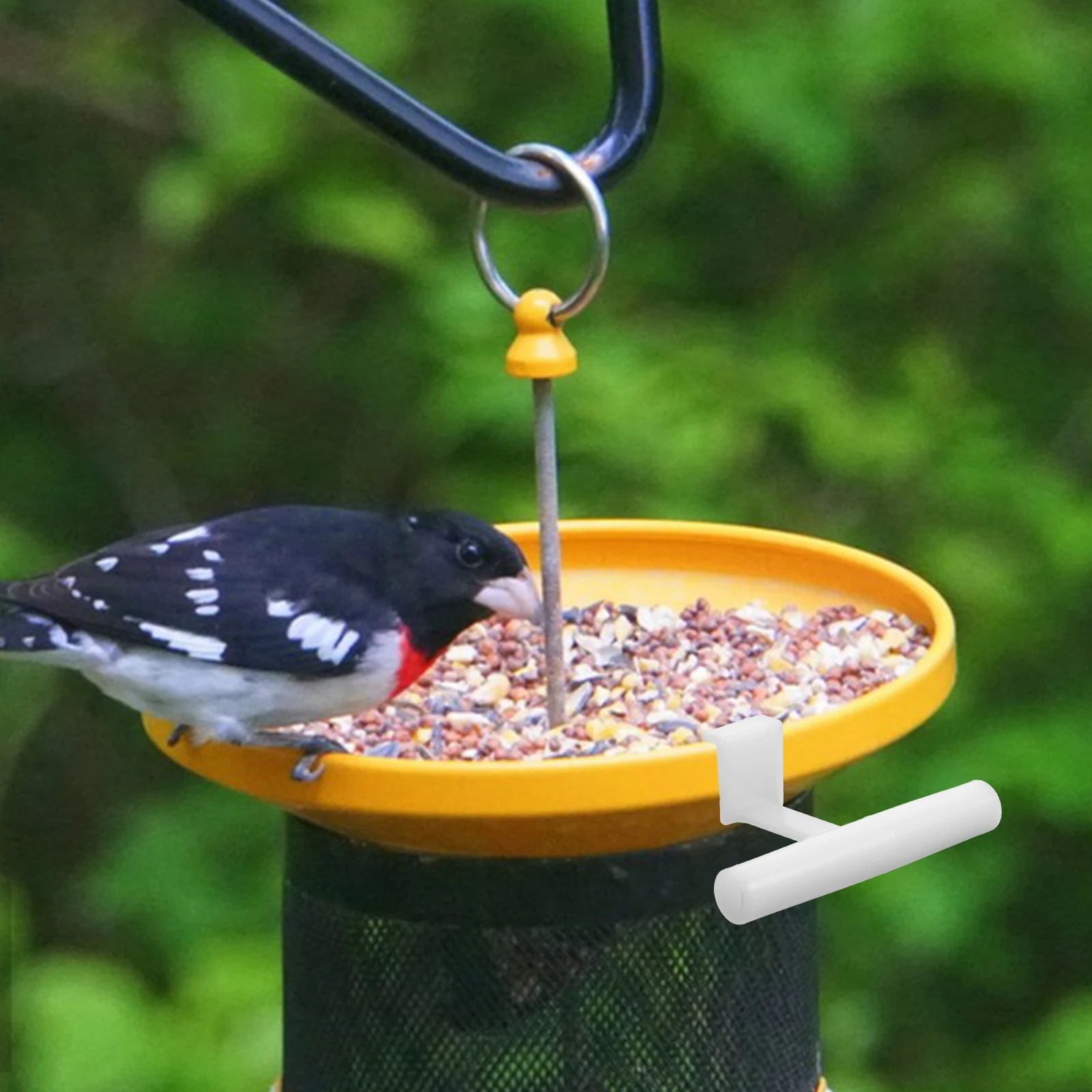 

5Pcs Bird Feeder Perch Acrylic Buckle Stand Easy Install Bird Cage Feeding Cup Portable Sturdy Food Holder Perch