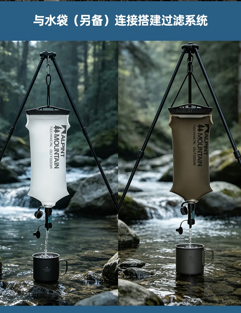 Persönlicher Wasserfilter für Wandern, Camping, Reisen und Notfallvorsorge Überlebens-Wasserfiltrationsstrohhalme Leichtgewichtig Tragbar – Detail 13