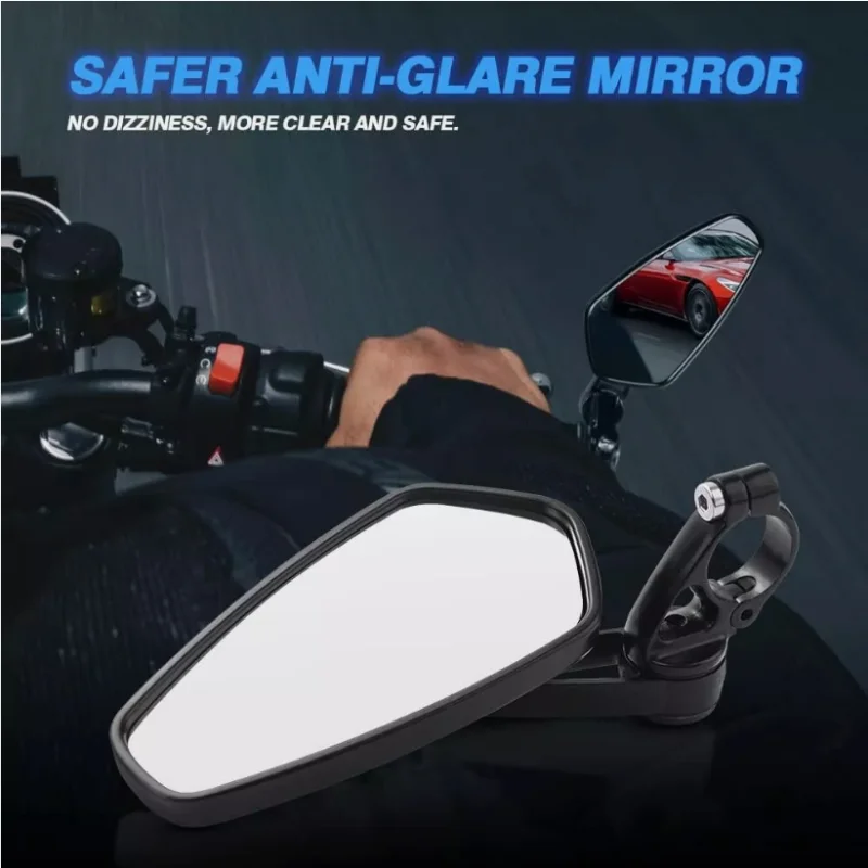

7/8" Universal Motorcycle Handlebar End Mirror Rear View Side Mirror Fit For Yamaha MT09 MT07 MT03 MT125 900 Tracer