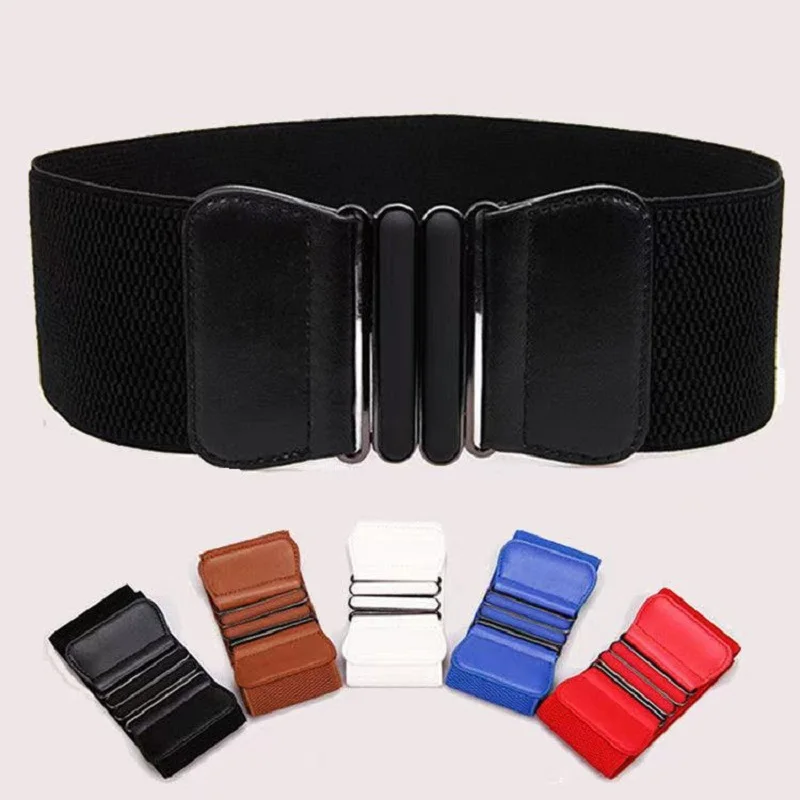 Women's Elastic Belt Wide Belt For Women Working White Belts Fashion High Quality Corset Stretch Women Waist Waistband DT099