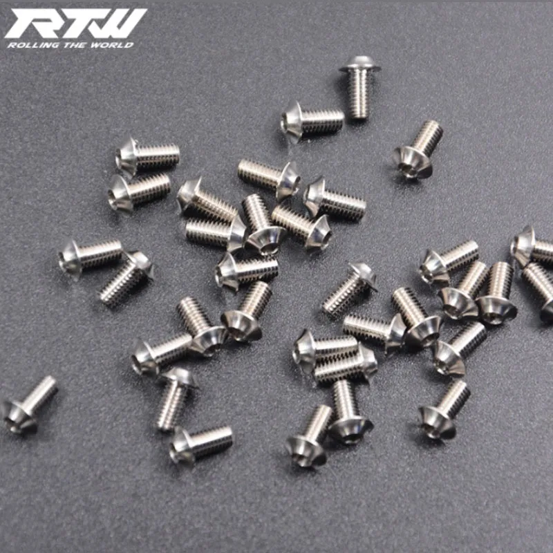 M3  TC4 Titanium Alloy UFO Cone Head Screw 1Pcs M3 x 4 x 6x 8 x10~28mm Bolts Hex Socket For Model Aircraft Car DIY