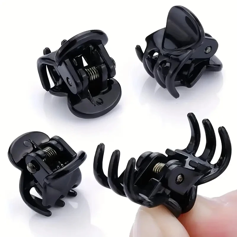 Small Hair Claw Clips for Women Girls Korean Simple Mini Black Transparent Plastic Clips Hairpin Kids Hair Styling Accessories