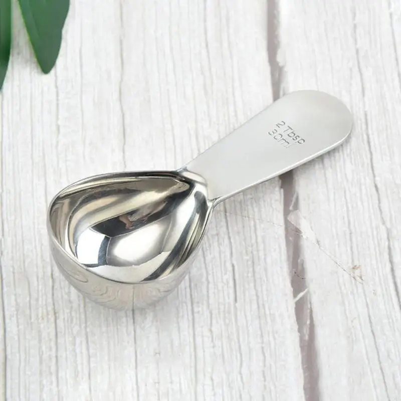 1 مغرفة قهوة من الفولاذ المقاوم للصدأ 15/30 مل ملاعق قهوة ملعقة كبيرة ملاعق قياس