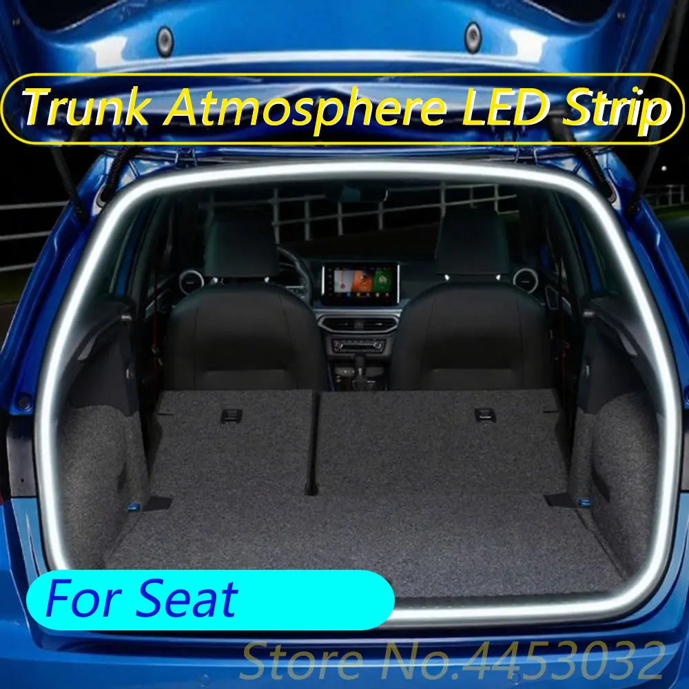Световая полоса багажника автомобиля для Seat Ibiza Arona Leon Ateca Tarraco Alhambra Marbella Inca Altea, светодиодная внутренняя атмосфера, 12 В 4 м