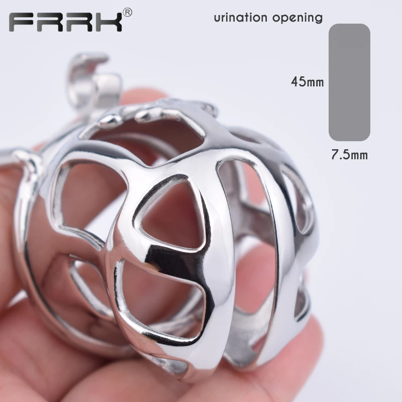 FRRK Male Chastity Cage Sex Toys Discreet Package Femboy Cock Lock Device Penis Rings with Bondage Belt Men\'s Erotic Products