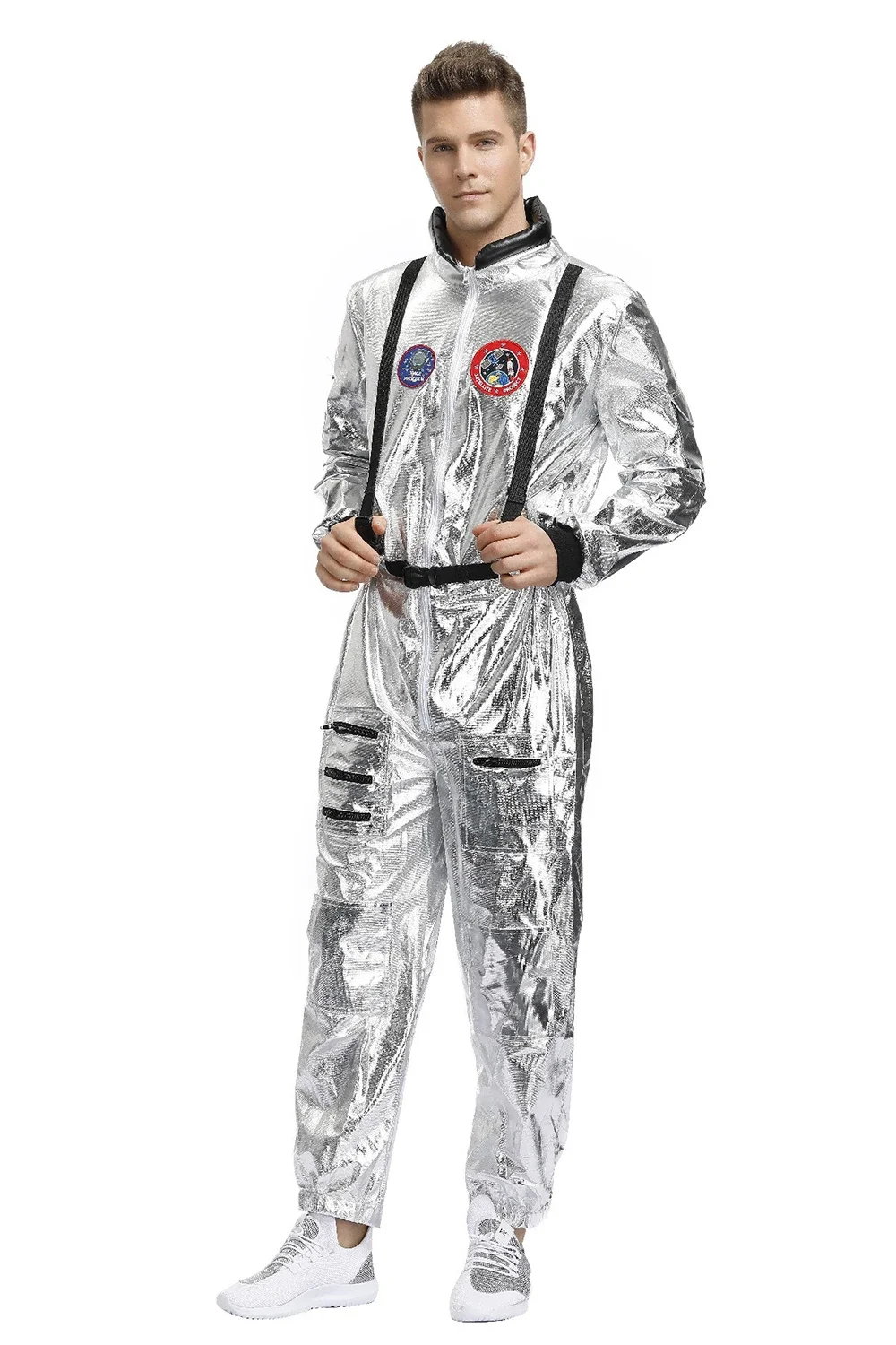 

Couples Spaceman Cosplay Space Suit Halloween Family Party Dress Up Birthday Gift Woman Man Astronaut Costume