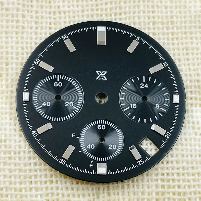 29.5 مللي متر ساعة الطلب S الهاتفي Prospex مضيئة أشعة الشمس كرونوغراف الوجه 6 الأيدي صالح كوارتز VK63 ساعة وجوه الحركة التلقائية