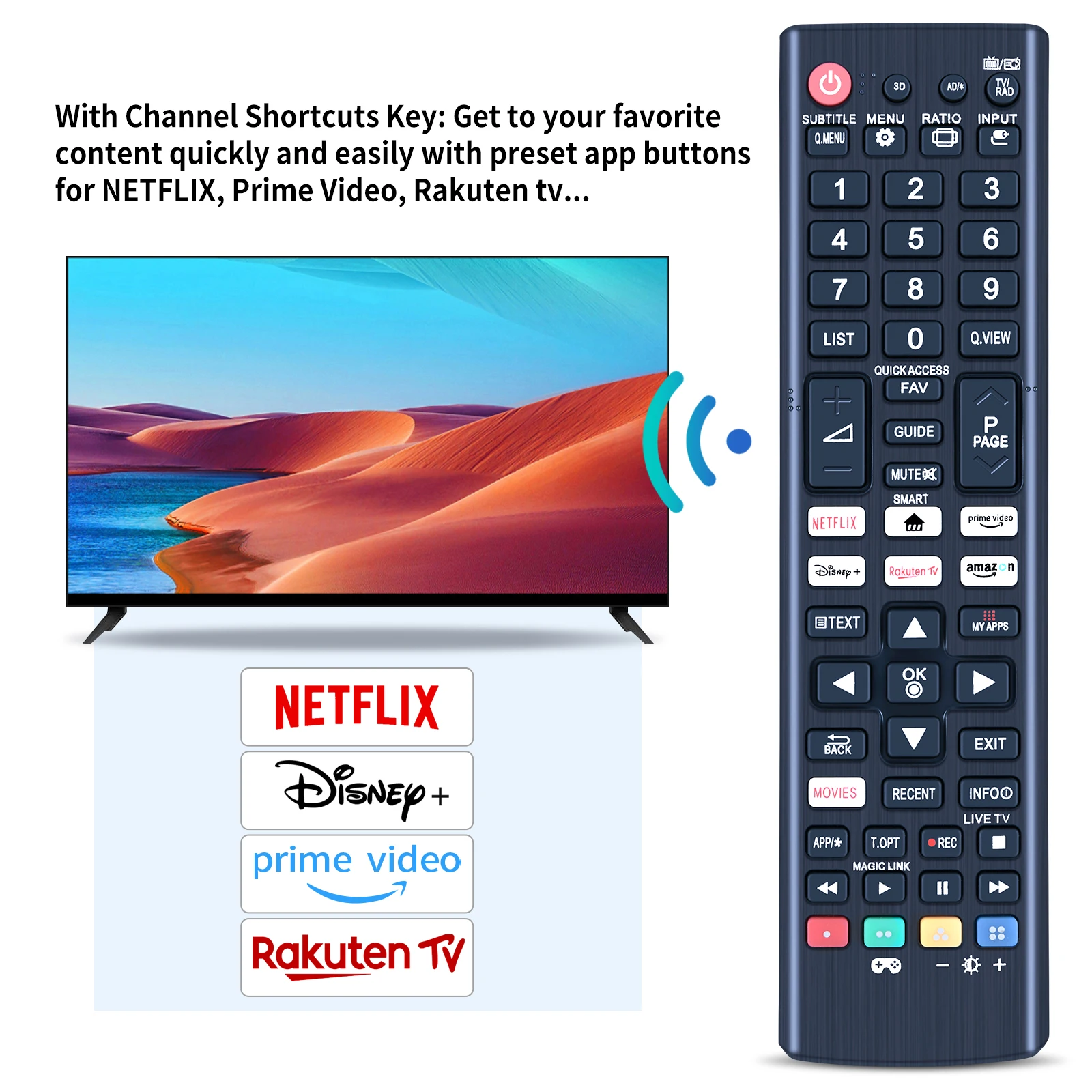 جهاز تحكم عن بعد عالمي RM-L5308S لجميع التلفزيون الذكي LED HDTV HDR AKB 75095308 #6