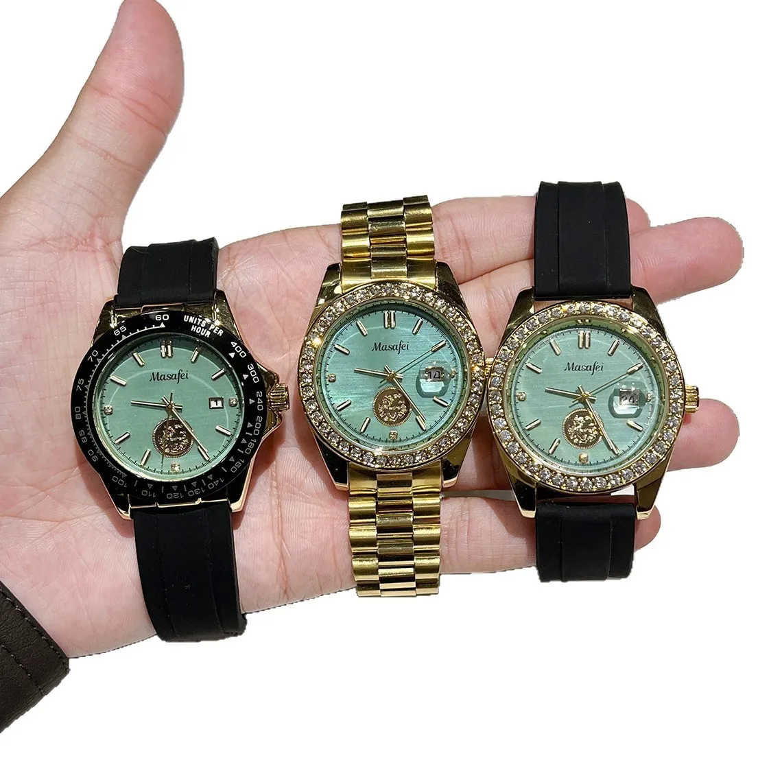 ساعة يد نسائية فاخرة كوارتز أنيقة للنساء ساعة ياقوت عصرية