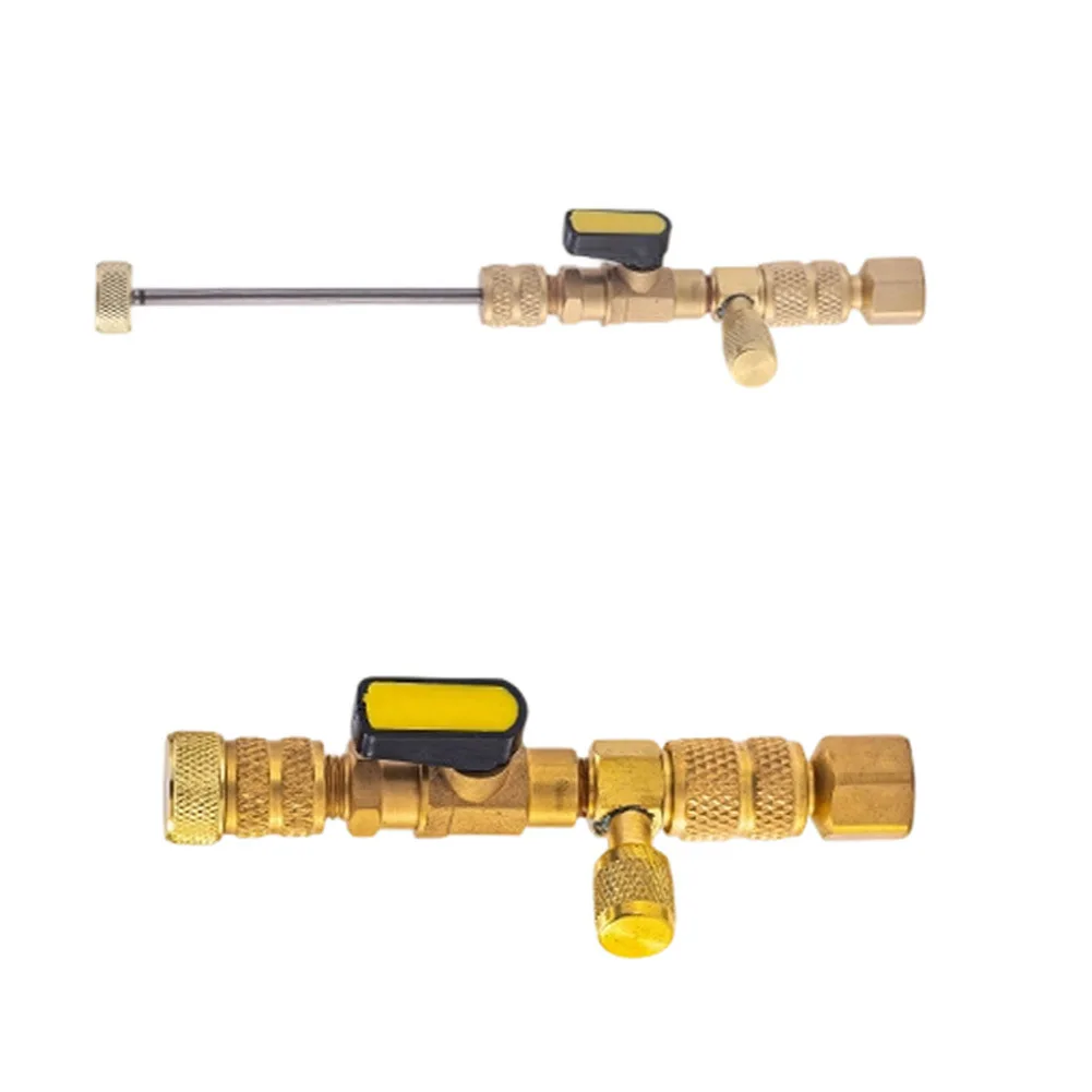 Robust HVAC Valve Core Remover with Brass Body and Stainless Steel Stem for R22 R410A R404A R407C R32 Applications