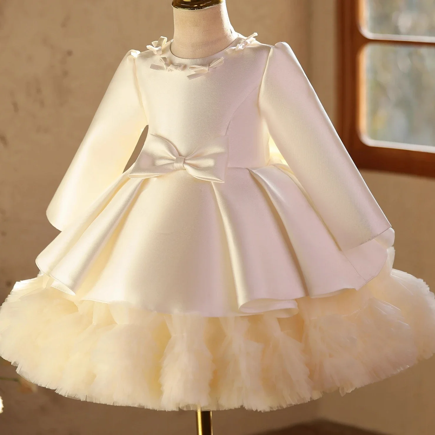 Girls Skirt 2026 Spring And Autumn New Childrens Clothing Girls Baby Fashion Temperament High-end Puffy Princess Skirt