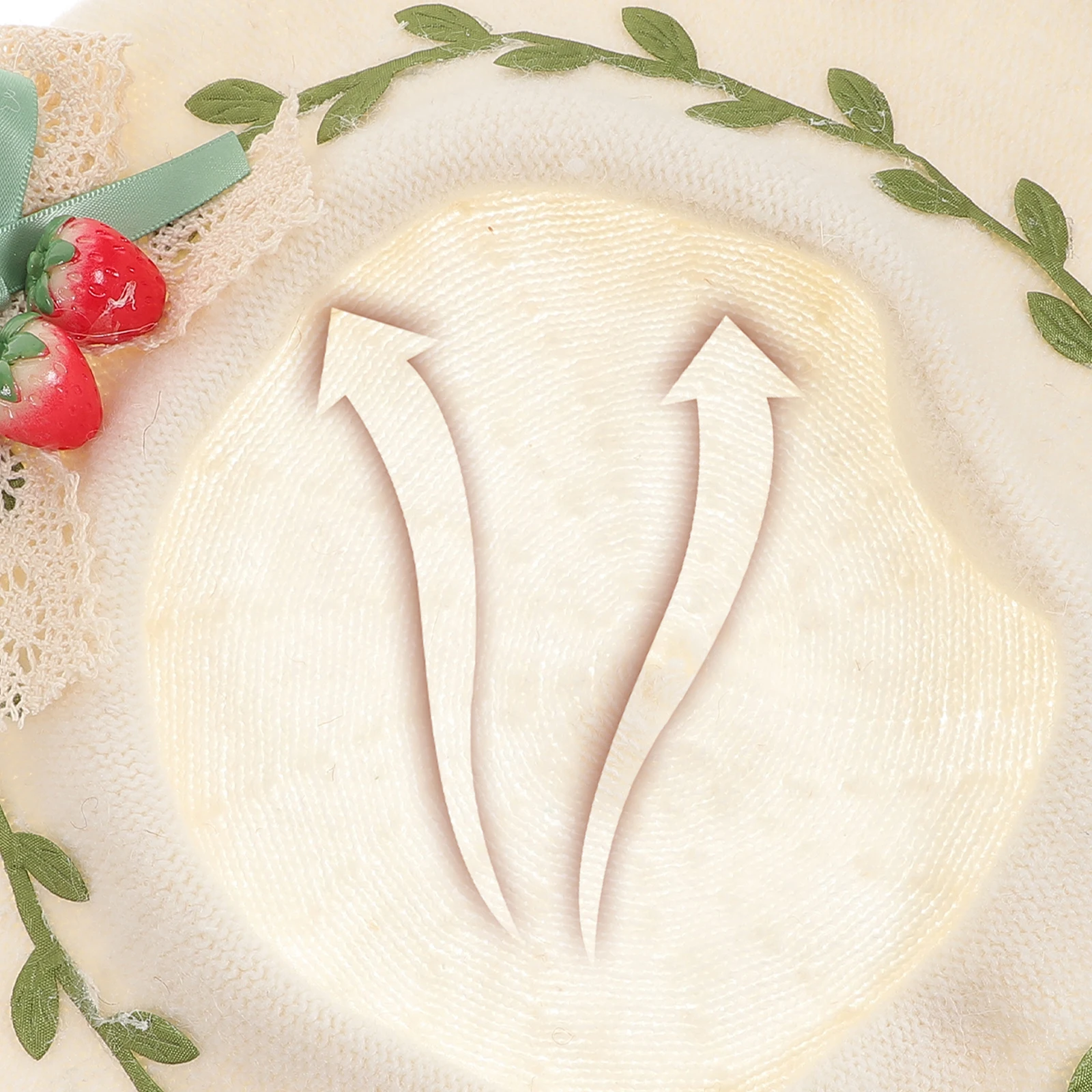 

Strawberry Wool Beret Hat Bow Accent Lovely Beret Hat for Women Winter Party Shopping Outfit Women's Berets