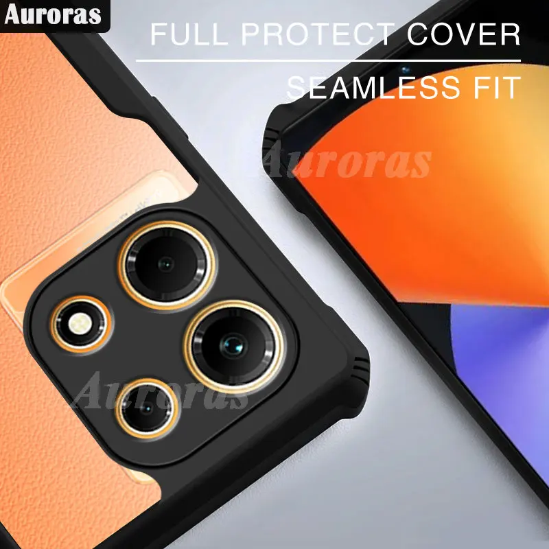 Dla Infinix Note 30 Pro 4G 5G etui chroniące przed upadkiem Airbag rama miękkie pełne pokrycie przezroczyste etui do okładki wyścigowej Infinix Note 30i VIP